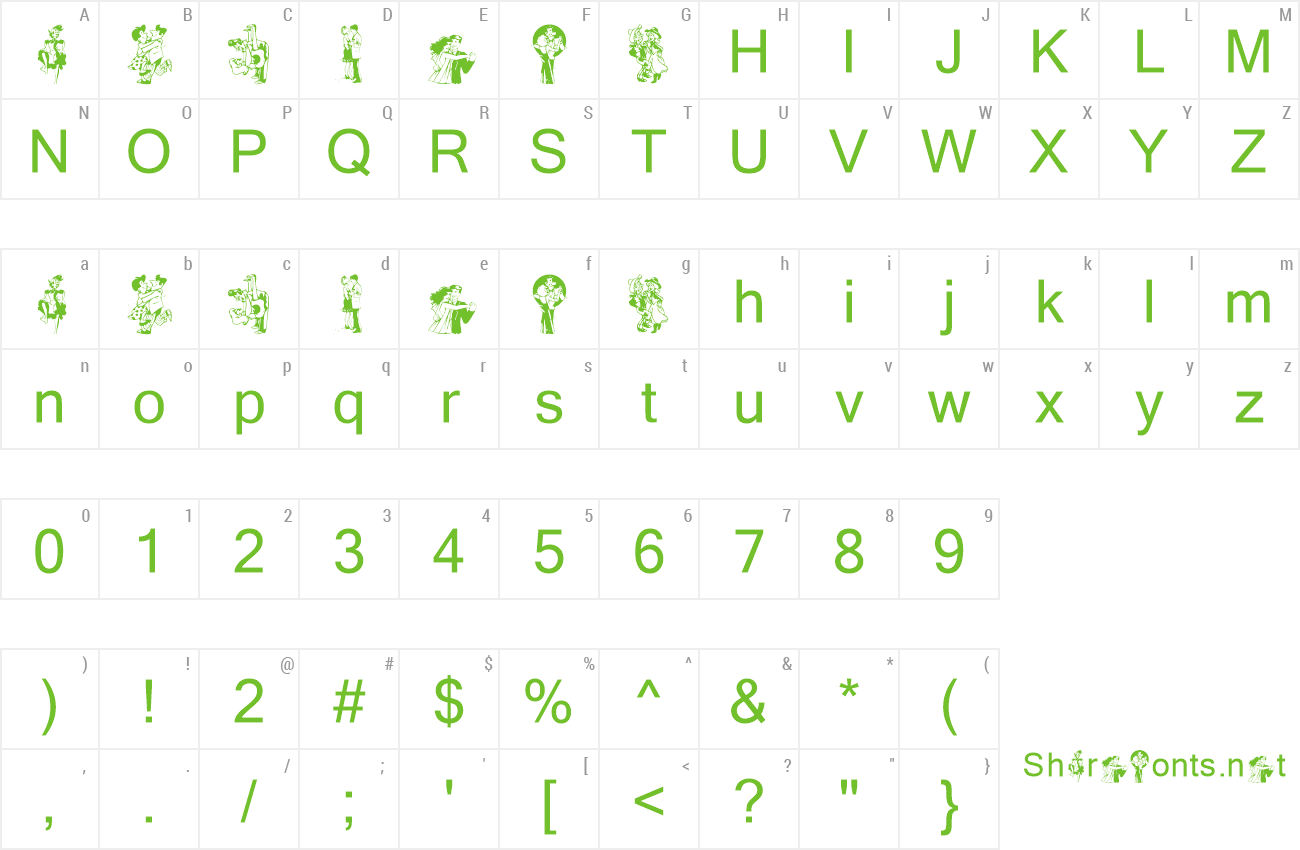 Font KR Kick Up Your Heels preview